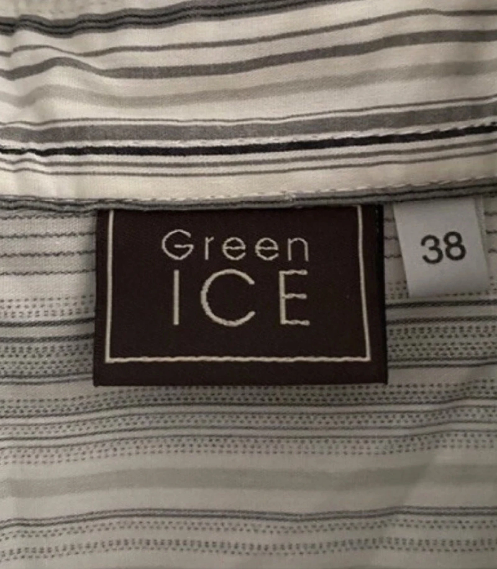 Camisa Feminina T38 Green Ice - Listras Cinzas - Blusa de Botão – photo 2